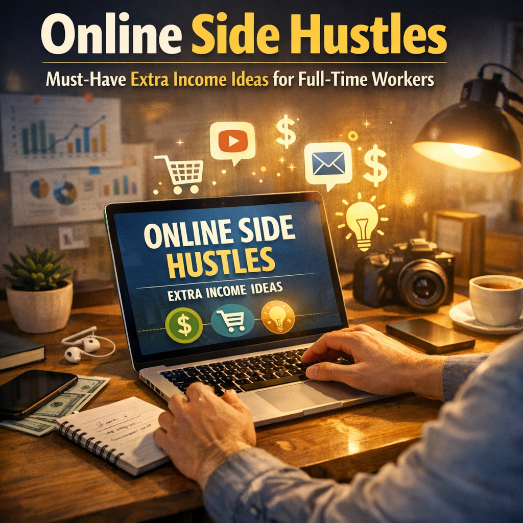 Illustration of Online Side Hustles: Must-Have Extra Income Ideas for Full-Time Workers