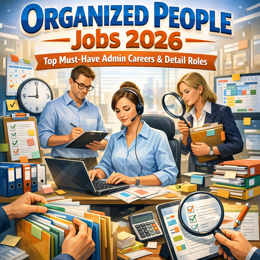 Organized People Jobs 2026: Top Must-Have Admin Careers & Detail Roles Illustration of Organized People Jobs 2026: Top Must-Have Admin Careers & Detail Roles