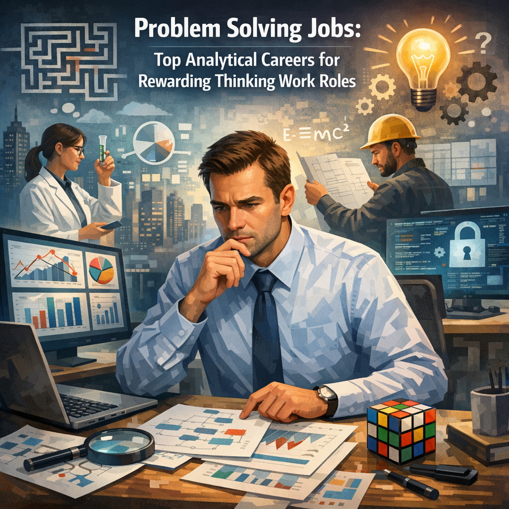 Illustration of Problem Solving Jobs: Top Analytical Careers for Rewarding Thinking Work Roles