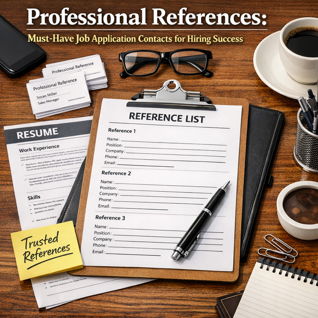 Illustration of Professional References: Must-Have Job Application Contacts for Hiring Success