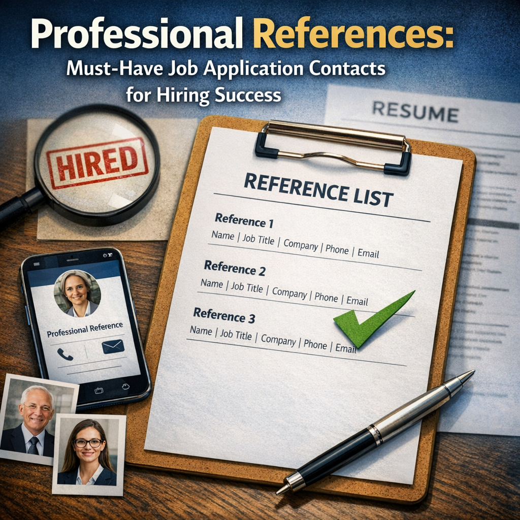 Illustration of Professional References: Must-Have Job Application Contacts for Hiring Success