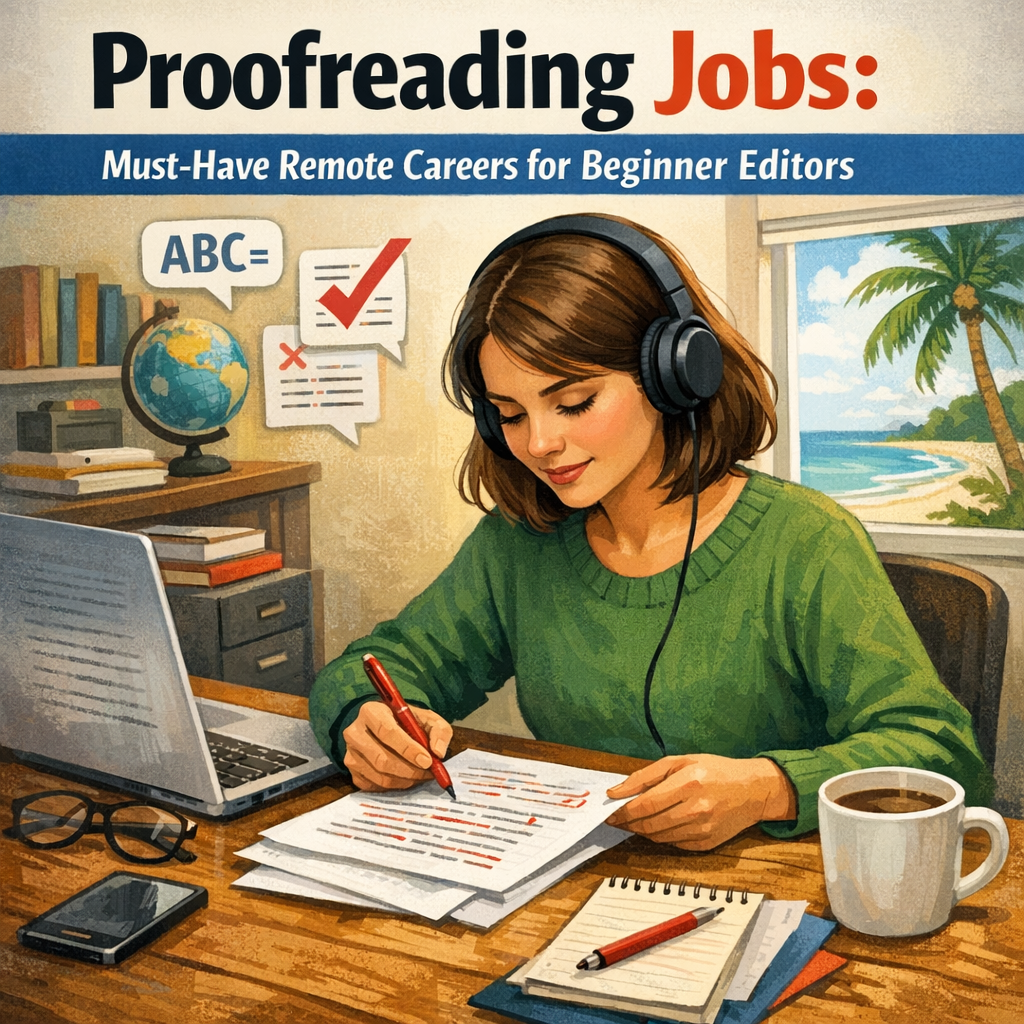Proofreading Jobs: Must-Have Remote Careers for Beginner Editors Illustration of Proofreading Jobs: Must-Have Remote Careers for Beginner Editors