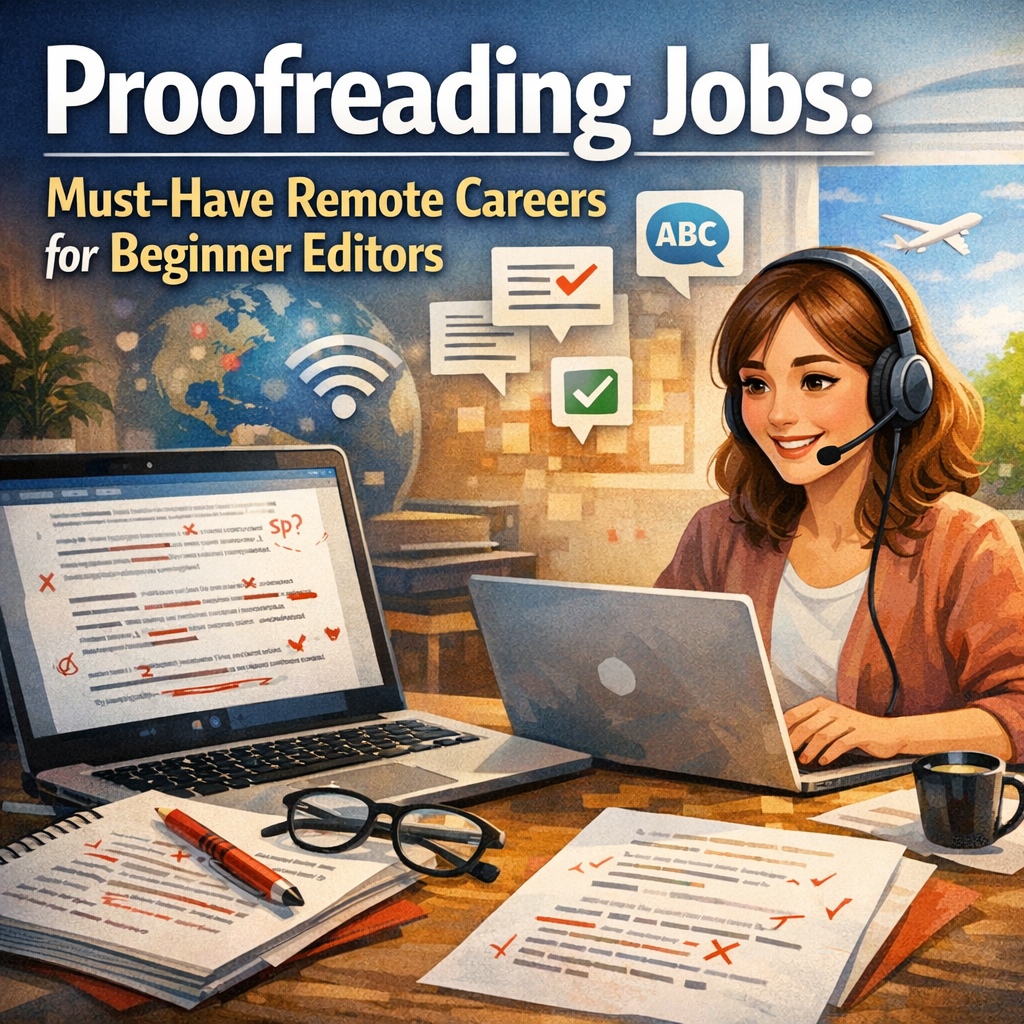 Proofreading Jobs: Must-Have Remote Careers for Beginner Editors Illustration of Proofreading Jobs: Must-Have Remote Careers for Beginner Editors
