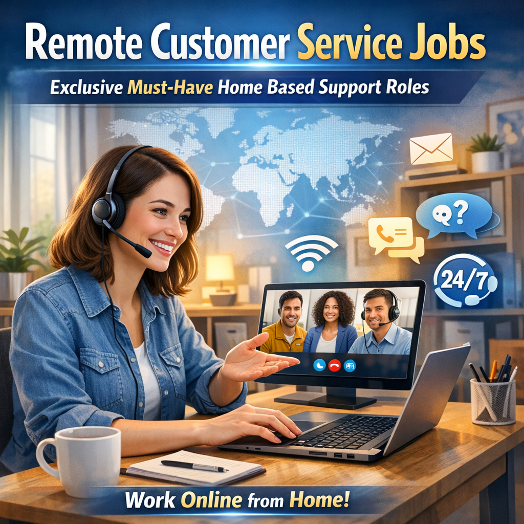Illustration of Remote Customer Service Jobs: Exclusive Must-Have Home Based Support Roles