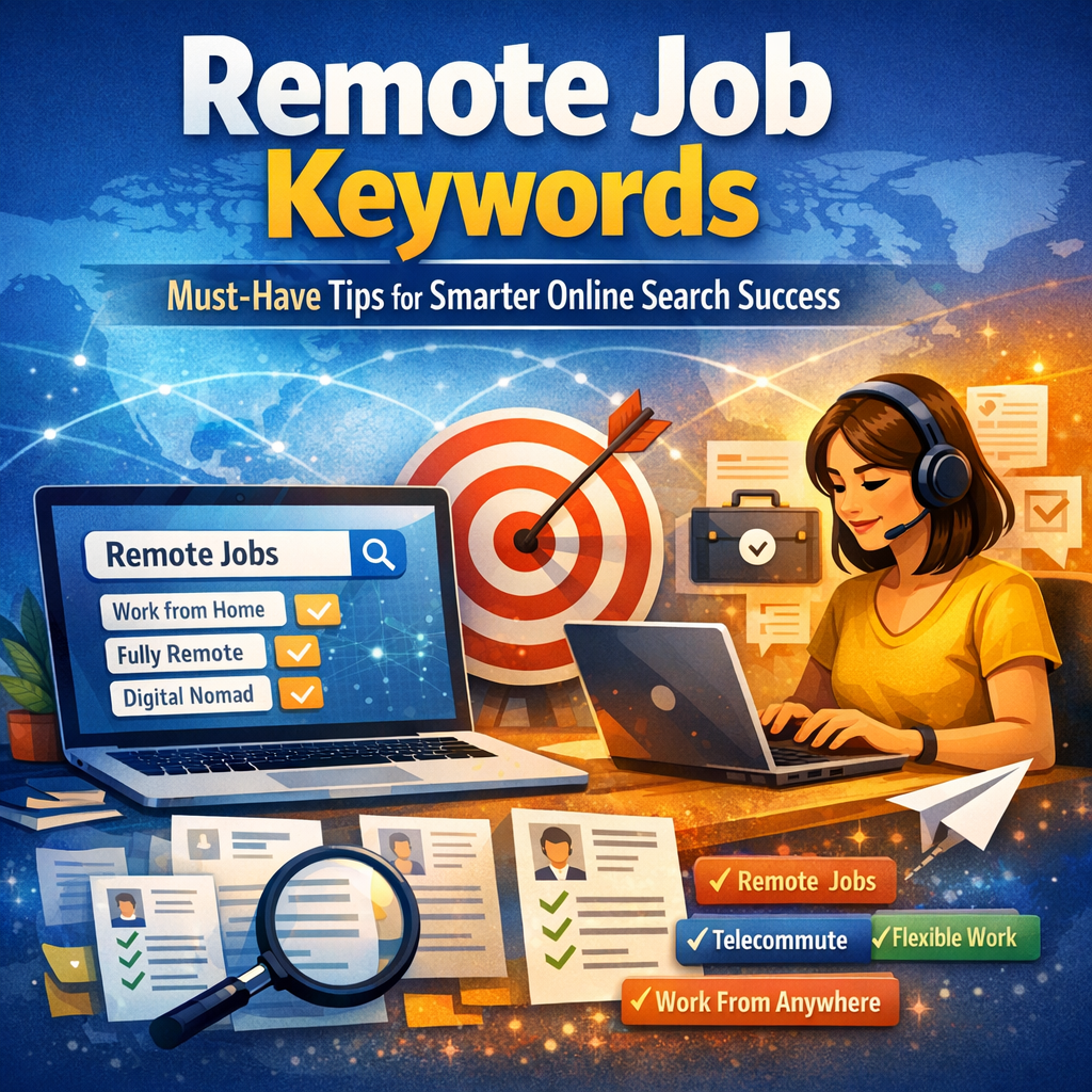 Illustration of Remote Job Keywords: Must-Have Tips for Smarter Online Search Success