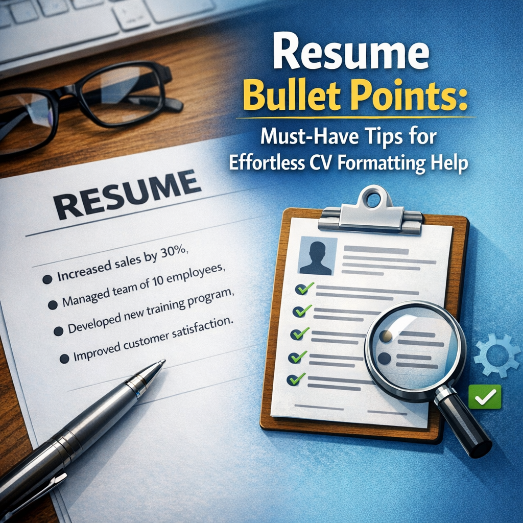 Resume Bullet Points: Must-Have Tips for Effortless CV Formatting Help Illustration of Resume Bullet Points: Must-Have Tips for Effortless CV Formatting Help