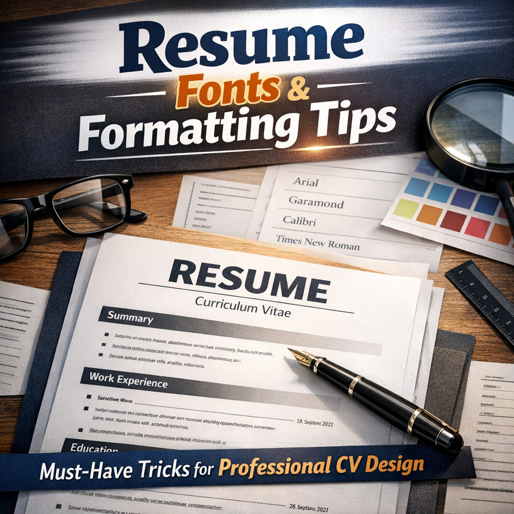 Illustration of Resume Fonts and Formatting Tips: Must-Have Tricks for Professional CV Design