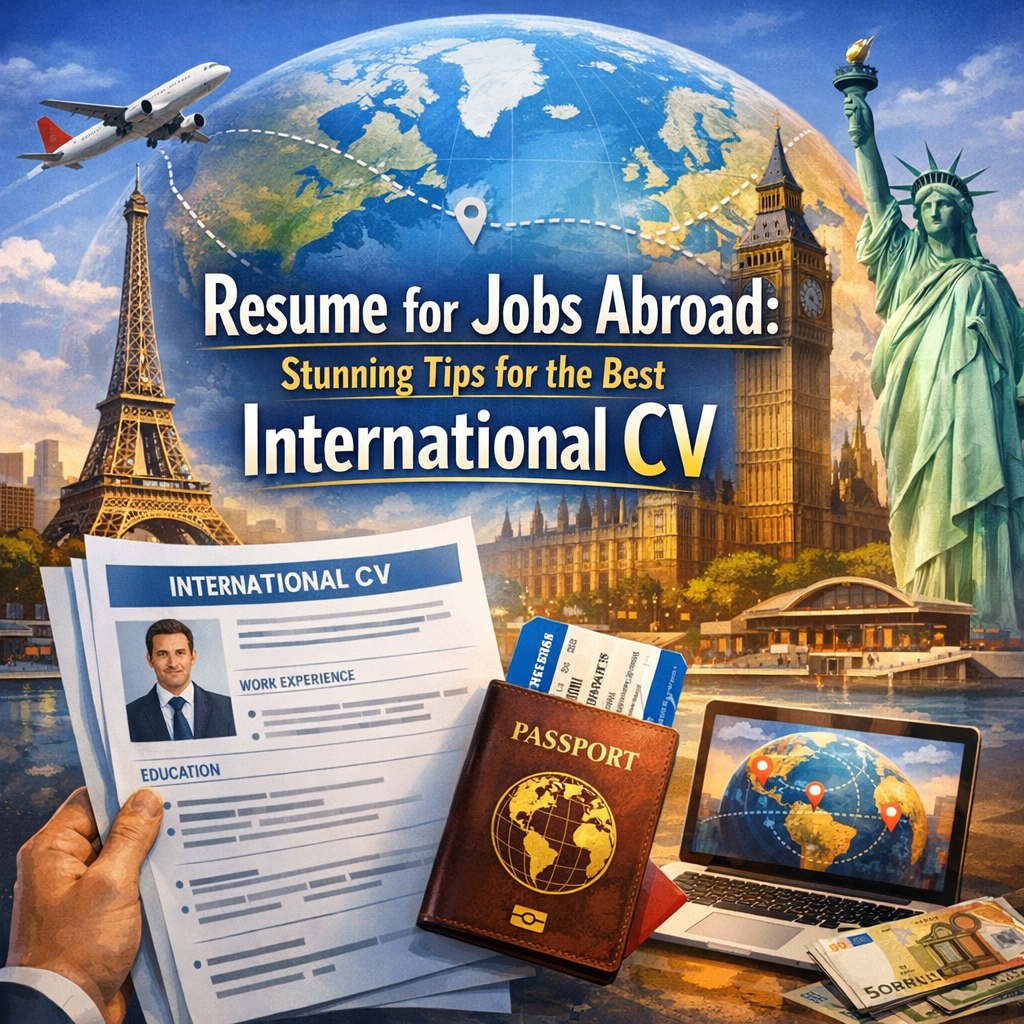 Illustration of Resume for Jobs Abroad: Stunning Tips for the Best International CV