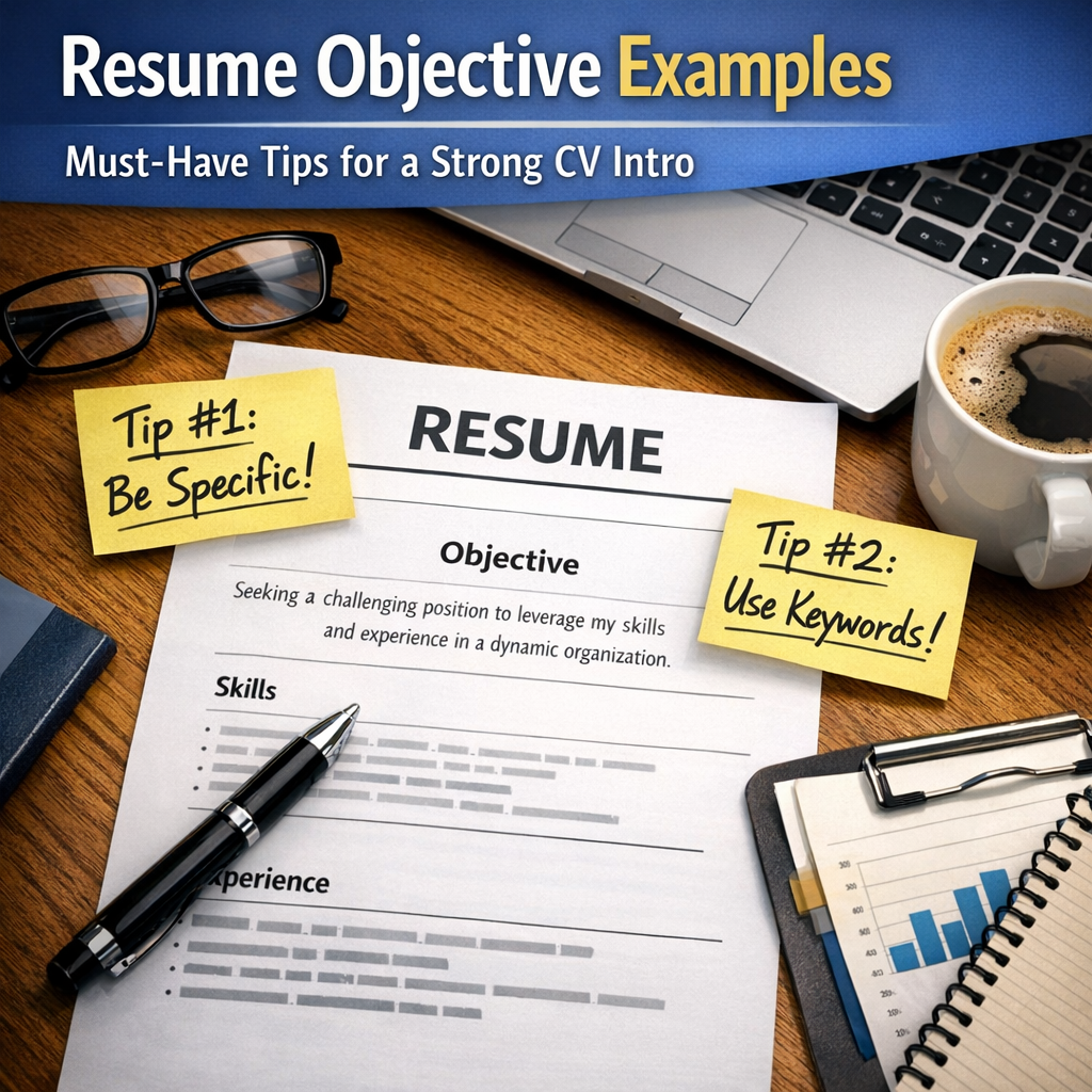 Illustration of Resume Objective Examples: Must-Have Tips for a Strong CV Intro