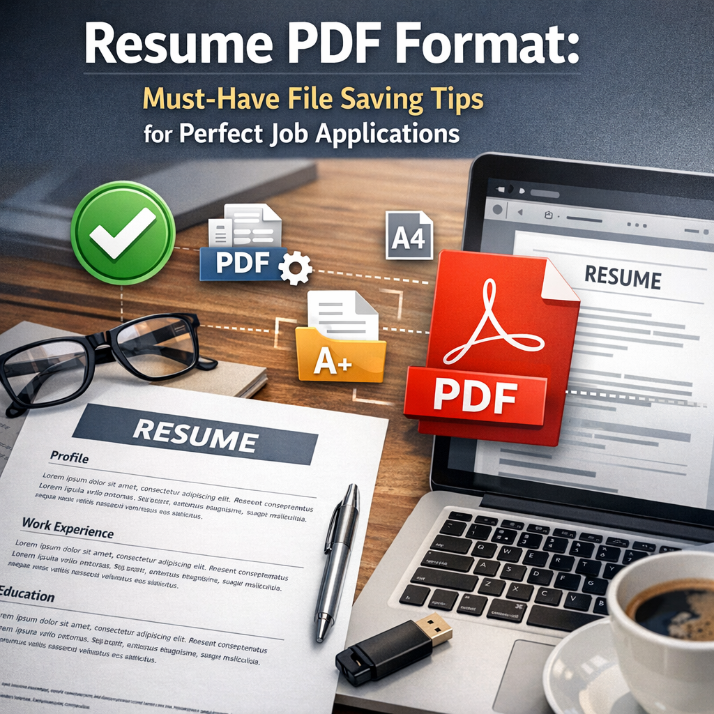 Illustration of Resume PDF Format: Must-Have File Saving Tips for Perfect Job Applications