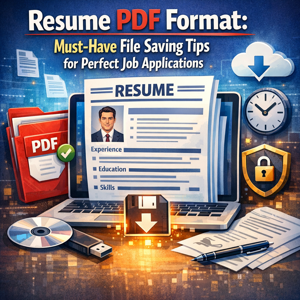 Illustration of Resume PDF Format: Must-Have File Saving Tips for Perfect Job Applications