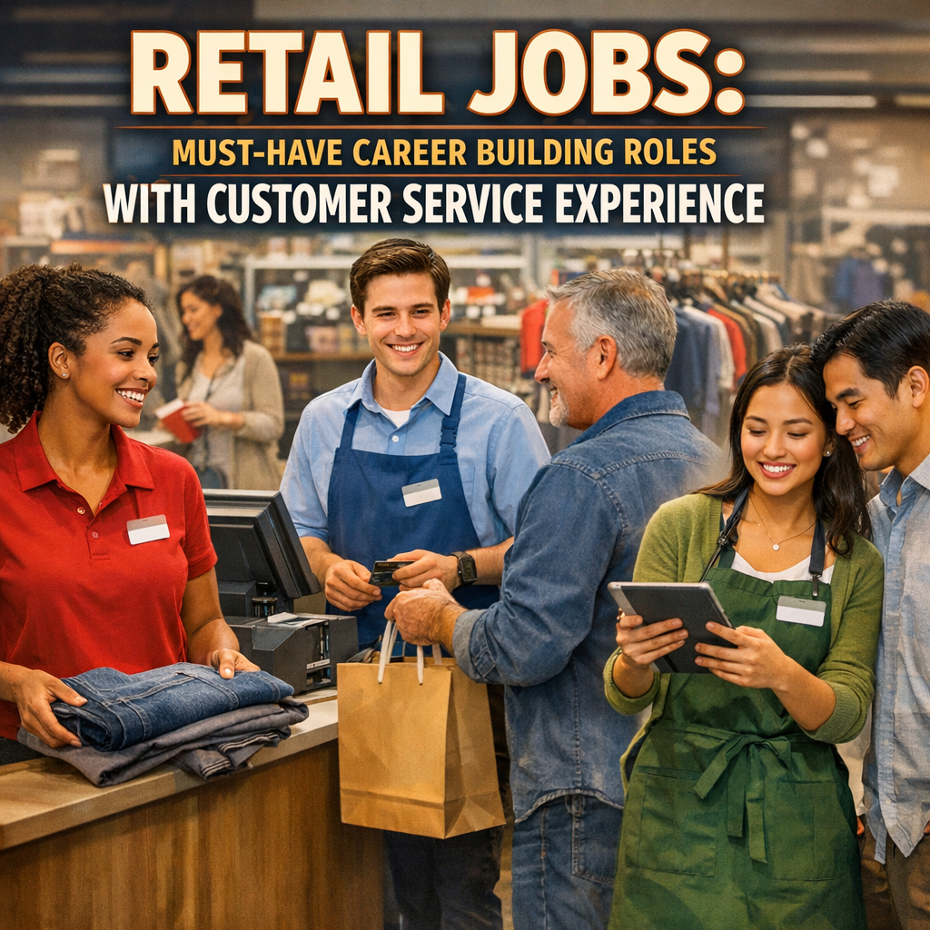 Illustration of Retail Jobs: Must-Have Career Building Roles with Customer Service Experience