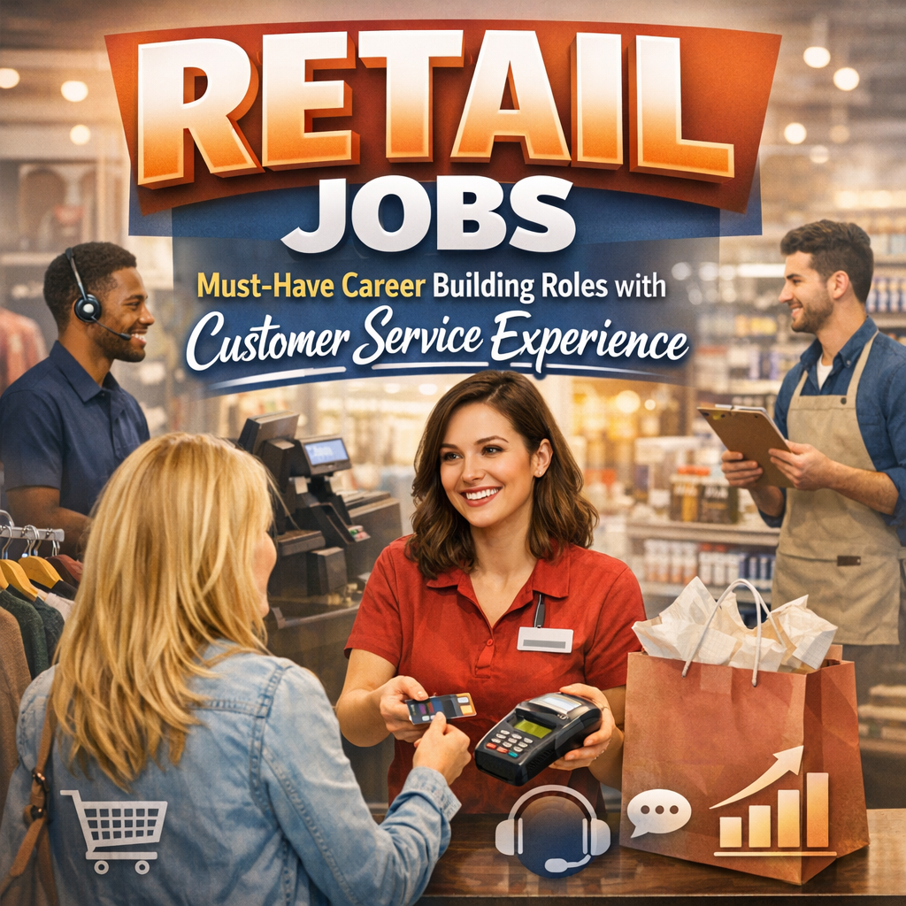 Illustration of Retail Jobs: Must-Have Career Building Roles with Customer Service Experience