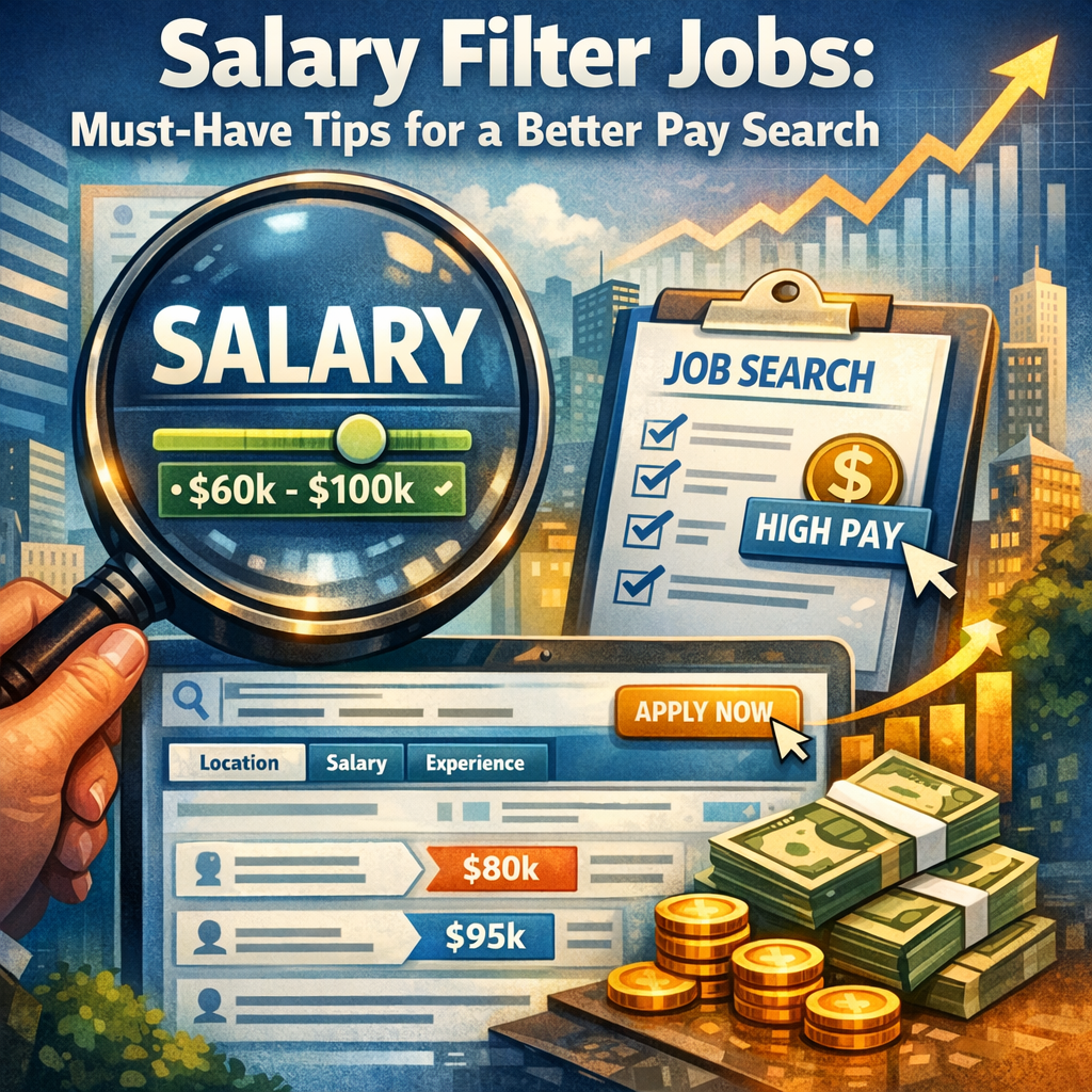 Illustration of Salary Filter Jobs: Must-Have Tips for a Better Pay Search