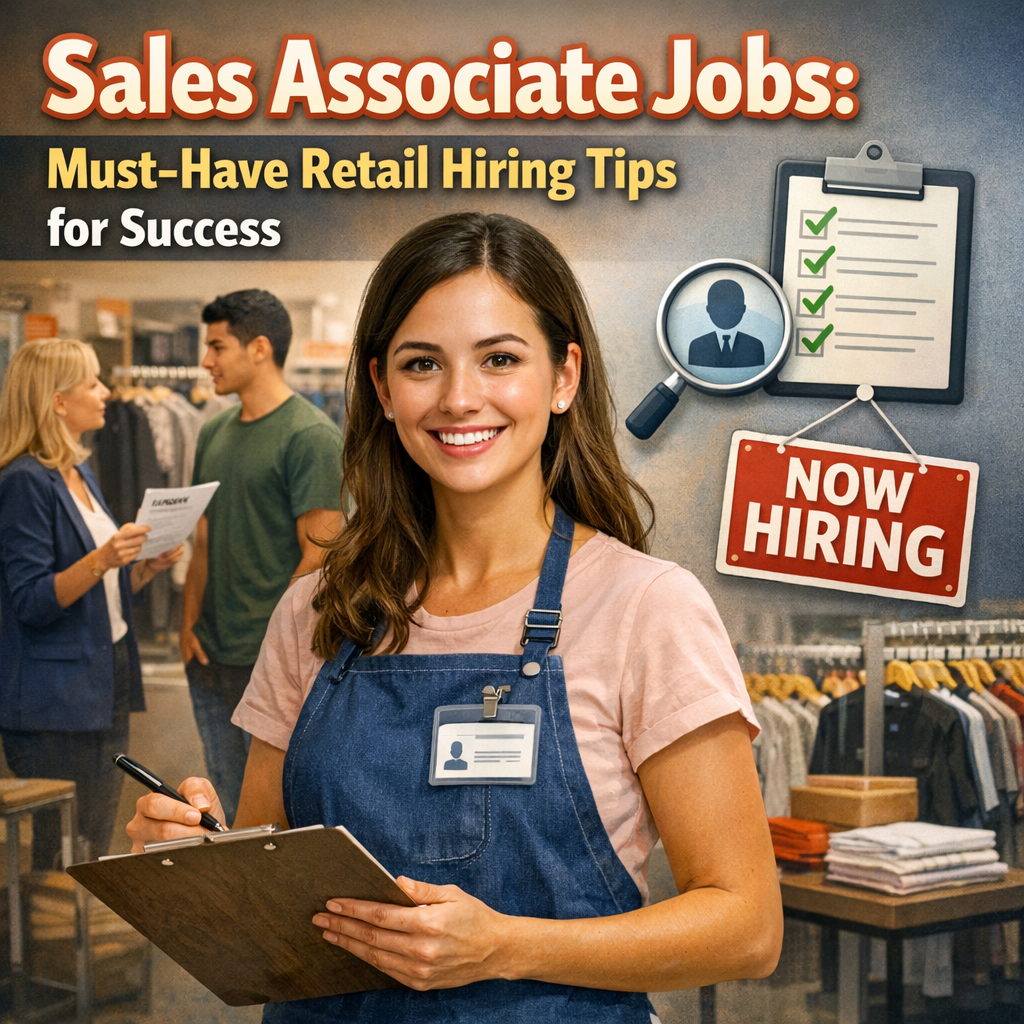 Illustration of Sales Associate Jobs: Must-Have Retail Hiring Tips for Success