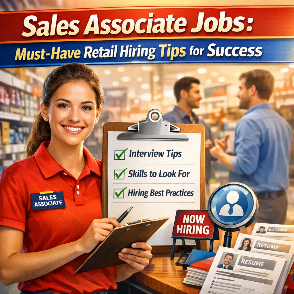 Illustration of Sales Associate Jobs: Must-Have Retail Hiring Tips for Success