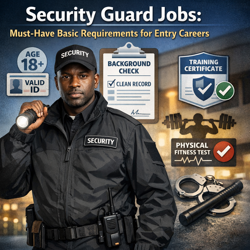 Security Guard Jobs: Must-Have Basic Requirements for Entry Careers Illustration of Security Guard Jobs: Must-Have Basic Requirements for Entry Careers