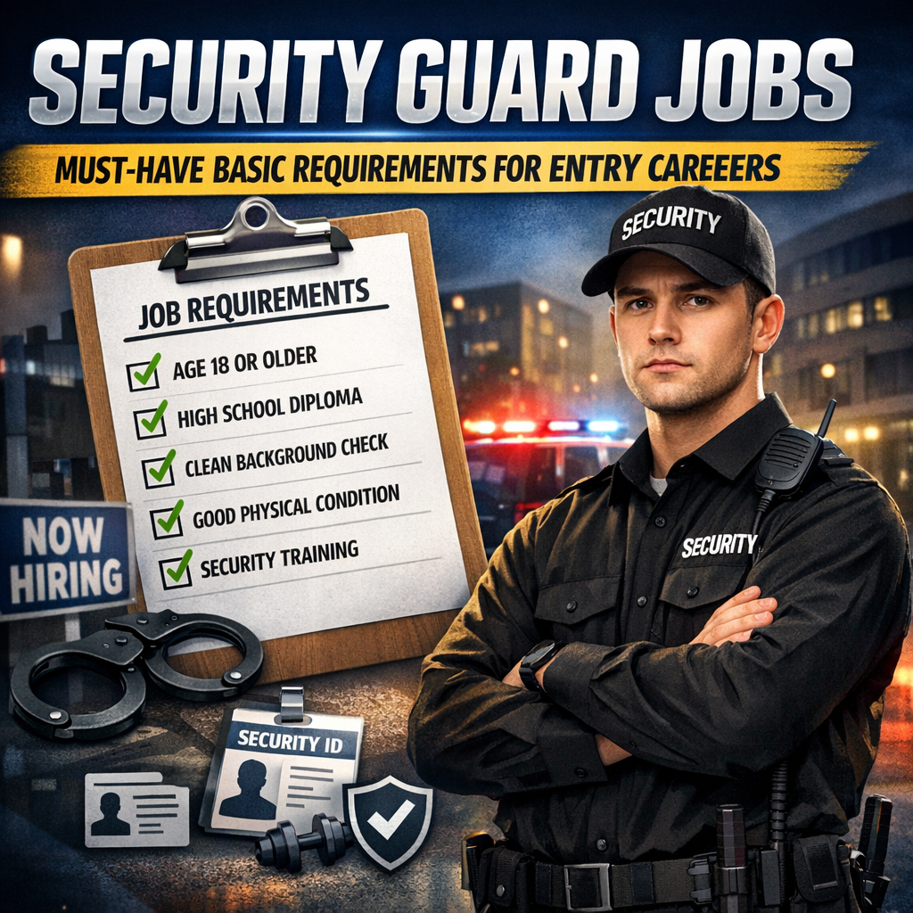 Security Guard Jobs: Must-Have Basic Requirements for Entry Careers Illustration of Security Guard Jobs: Must-Have Basic Requirements for Entry Careers