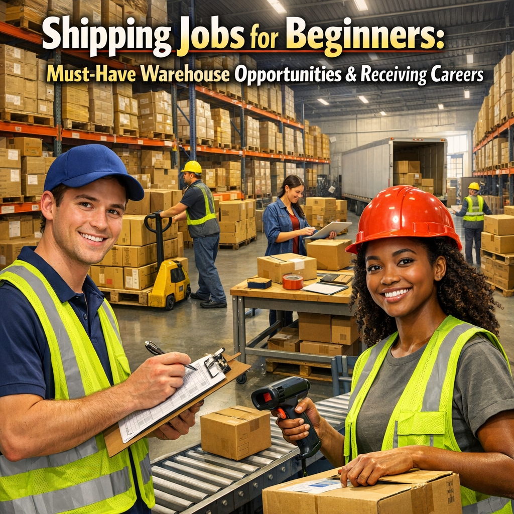 Shipping Jobs for Beginners: Must-Have Warehouse Opportunities & Receiving Careers Illustration of Shipping Jobs for Beginners: Must-Have Warehouse Opportunities & Receiving Careers