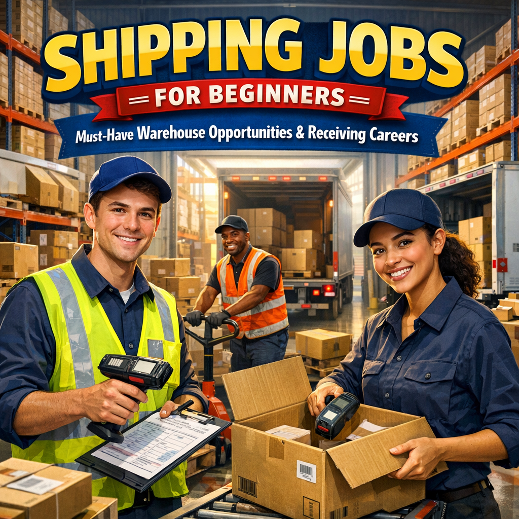 Shipping Jobs for Beginners: Must-Have Warehouse Opportunities & Receiving Careers Illustration of Shipping Jobs for Beginners: Must-Have Warehouse Opportunities & Receiving Careers