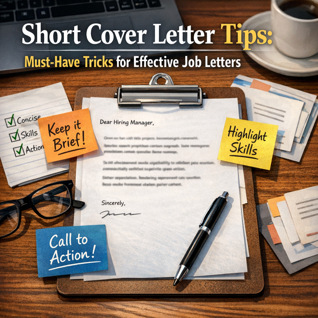 Illustration of Short Cover Letter Tips: Must-Have Tricks for Effective Job Letters