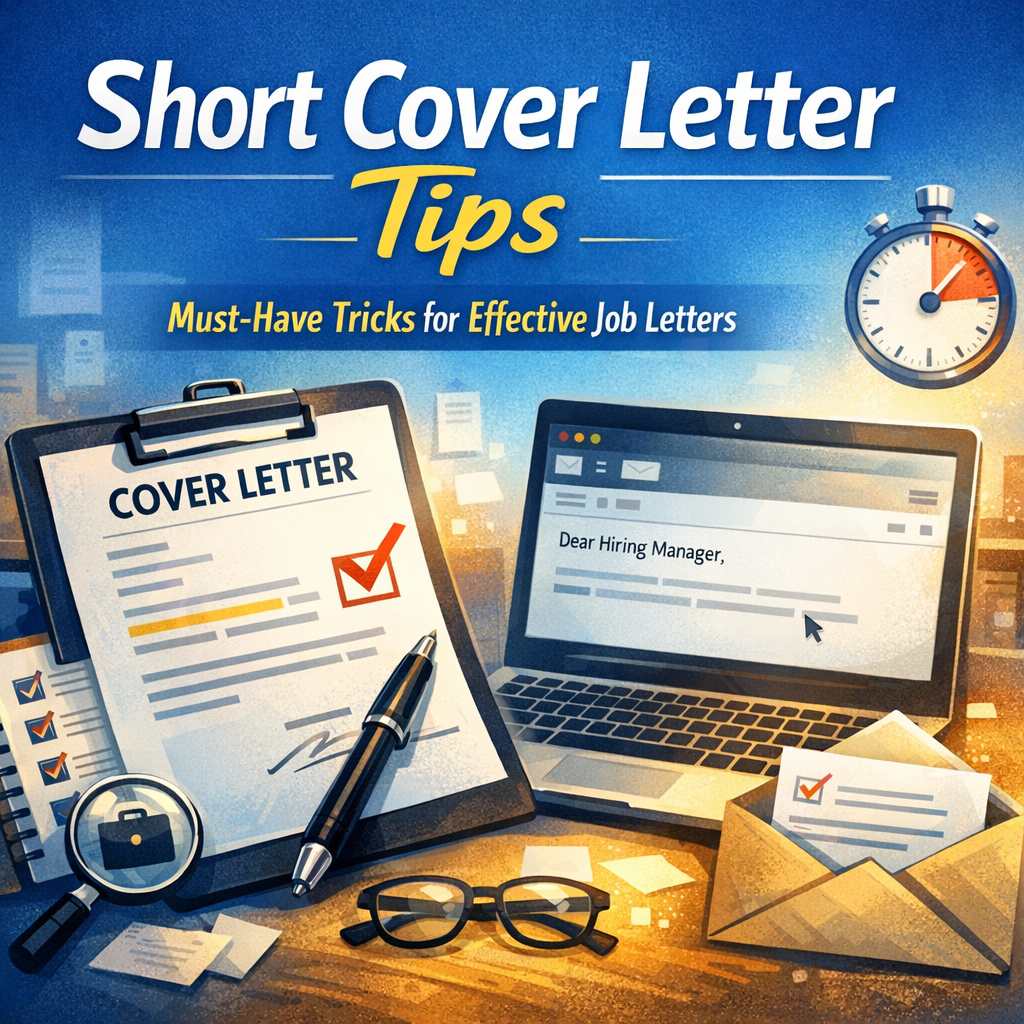 Illustration of Short Cover Letter Tips: Must-Have Tricks for Effective Job Letters