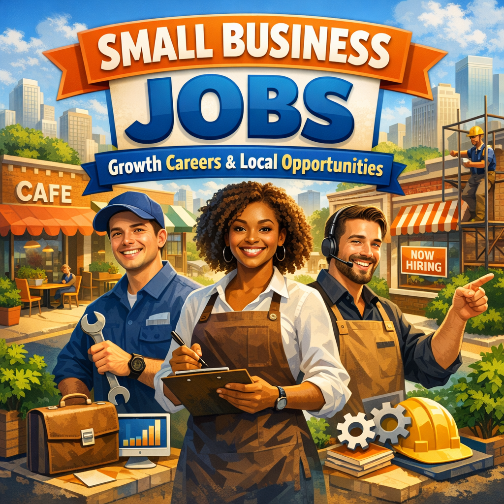 Small Business Jobs: Must-Have Growth Careers and Local Opportunities Illustration of Small Business Jobs: Must-Have Growth Careers and Local Opportunities