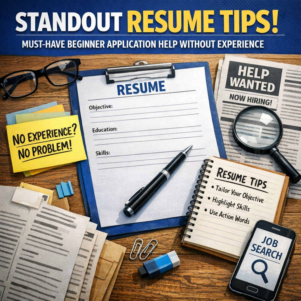 Illustration of Standout Resume Tips: Must-Have Beginner Application Help Without Experience