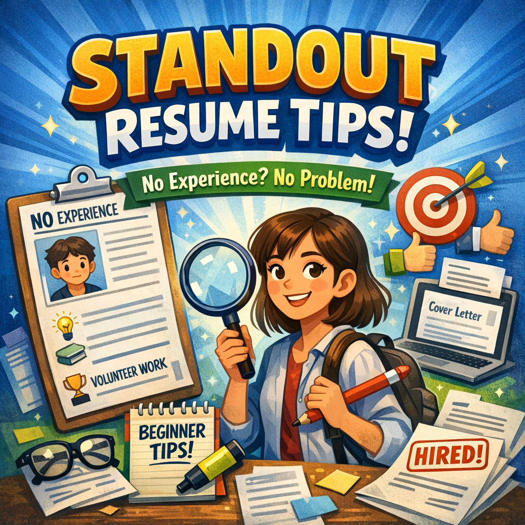Illustration of Standout Resume Tips: Must-Have Beginner Application Help Without Experience