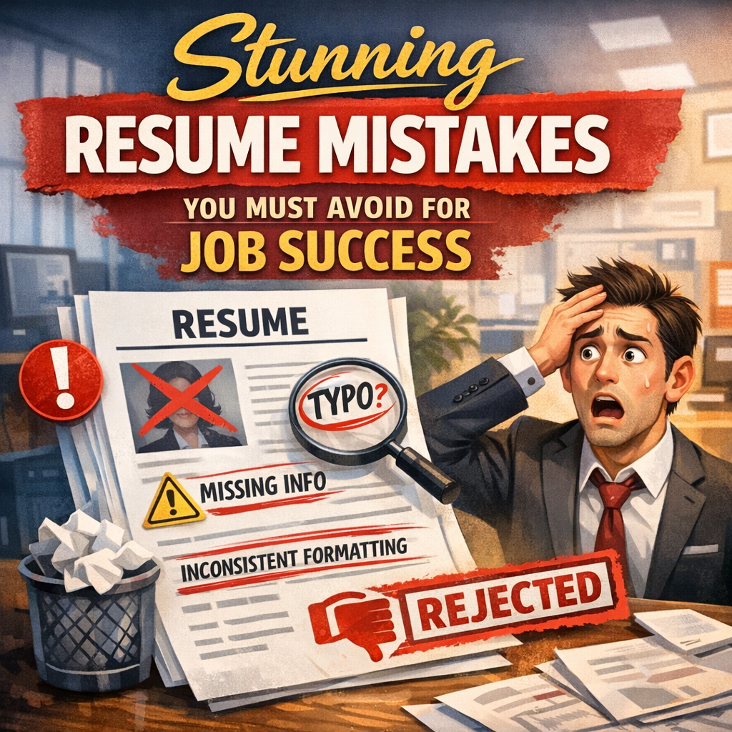 Illustration of Stunning Resume Mistakes You Must Avoid for Job Success
