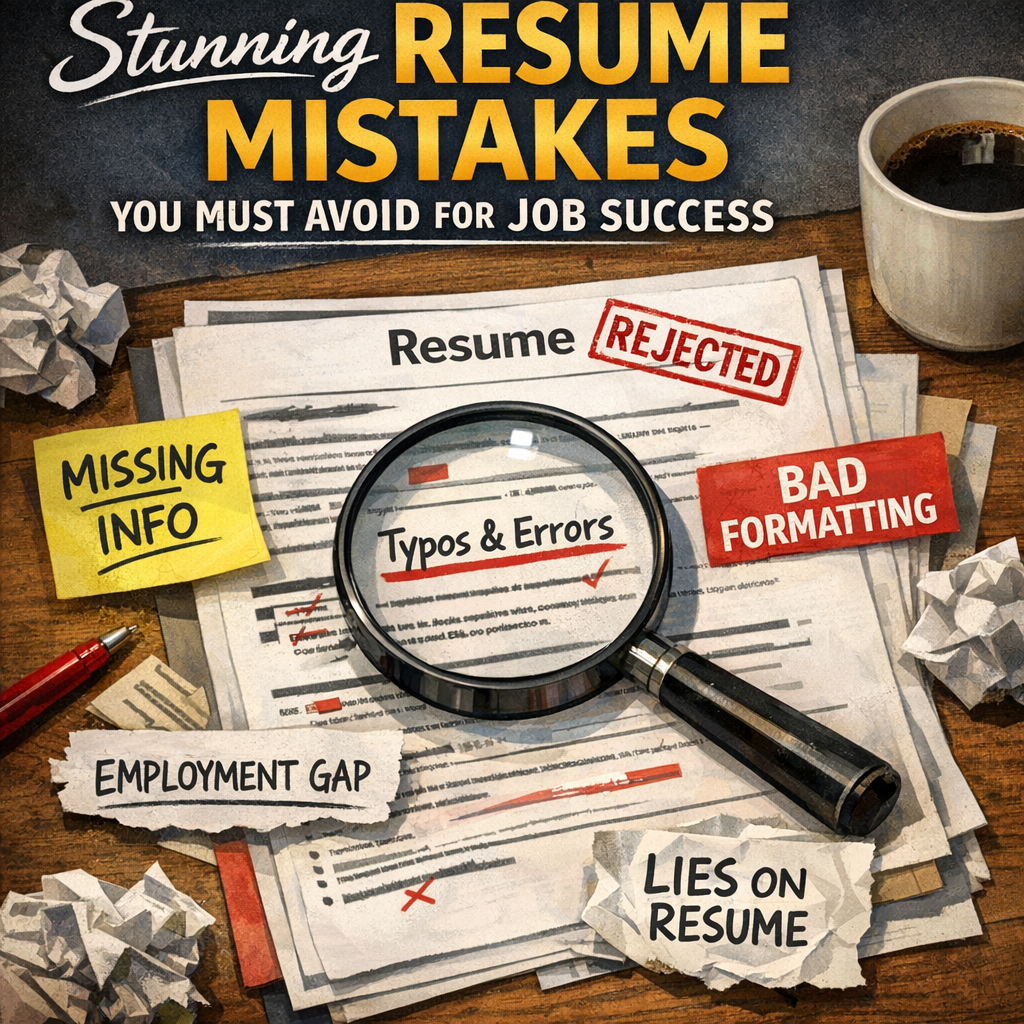 Illustration of Stunning Resume Mistakes You Must Avoid for Job Success
