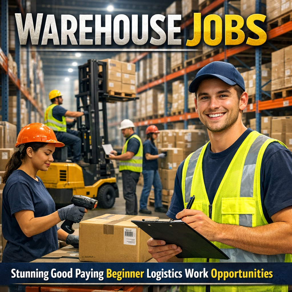 Illustration of Warehouse Jobs: Stunning Good Paying Beginner Logistics Work Opportunities