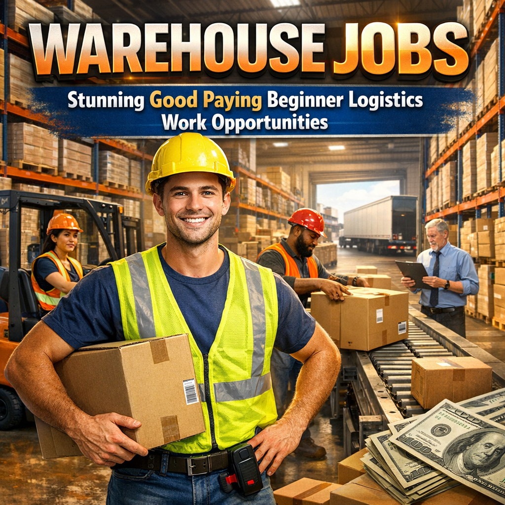 Illustration of Warehouse Jobs: Stunning Good Paying Beginner Logistics Work Opportunities