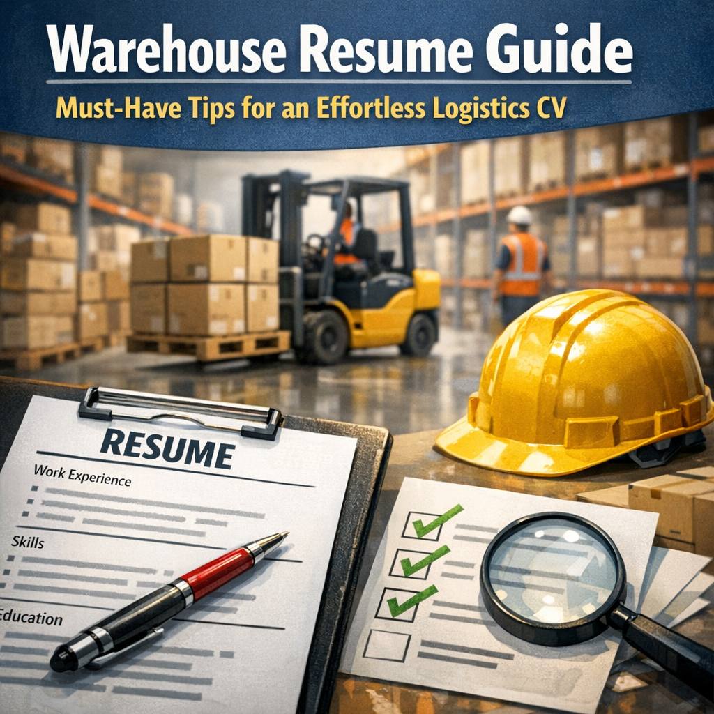 Warehouse Resume Guide: Must-Have Tips for an Effortless Logistics CV Illustration of Warehouse Resume Guide: Must-Have Tips for an Effortless Logistics CV