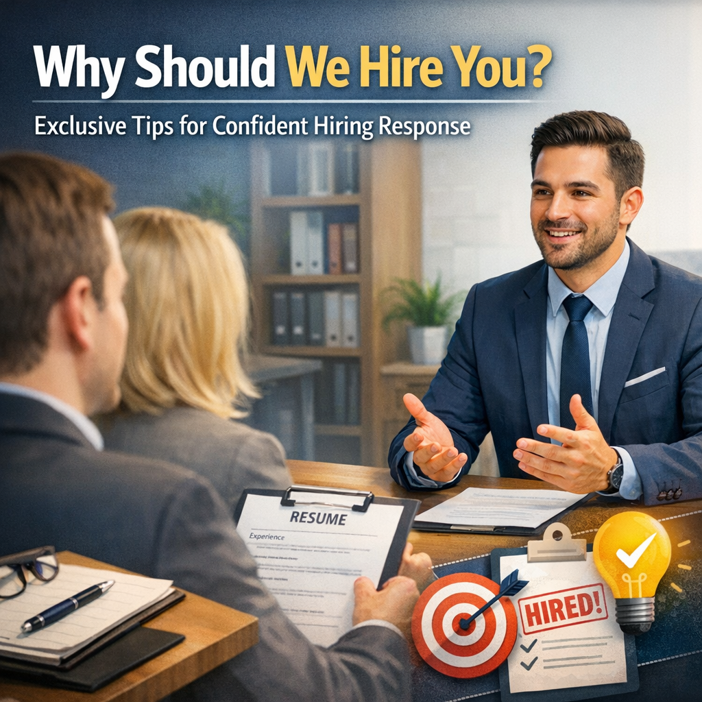 Why Should We Hire You Answer: Exclusive Tips for Confident Hiring Response Illustration of Why Should We Hire You Answer: Exclusive Tips for Confident Hiring Response