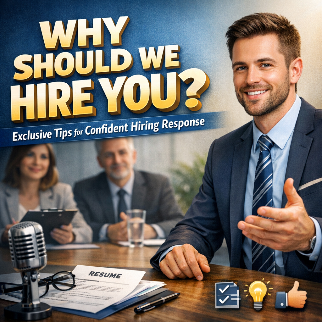 Why Should We Hire You Answer: Exclusive Tips for Confident Hiring Response Illustration of Why Should We Hire You Answer: Exclusive Tips for Confident Hiring Response