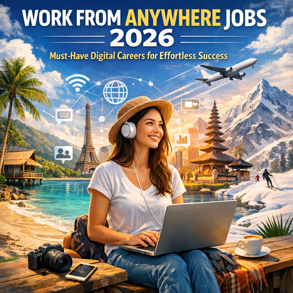 Work From Anywhere Jobs 2026: Must-Have Digital Careers for Effortless Success Illustration of Work From Anywhere Jobs 2026: Must-Have Digital Careers for Effortless Success