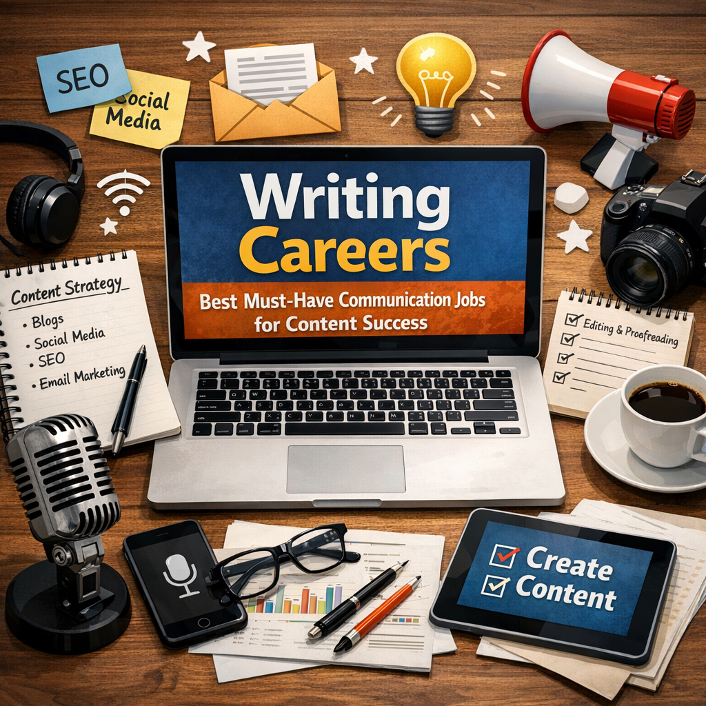 Writing Careers: Best Must-Have Communication Jobs for Content Success Illustration of Writing Careers: Best Must-Have Communication Jobs for Content Success